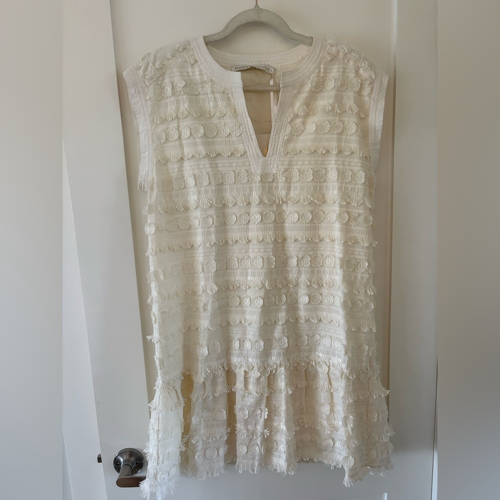 NWT Marie Oliver | herra dress ivory textured  crochet dress feminine luxury S